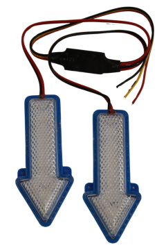 12 Volt 6.4 Watt Ok Şeklinde Led Flaşör Ok Yönlü Çakar Modül Led Mavi Devreli 2 Adet Set