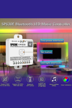 SP630E Bluetooth Müzik Pixel Şerit Led Denetleyici 5 Kanal RGBW+WW Led Kontrol Cihazı 5-24V