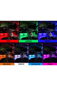Araç İçi Atmosfer Ambiyans Led Neon İp Led RGB App Kontrollü 5 Parça 6 Metre