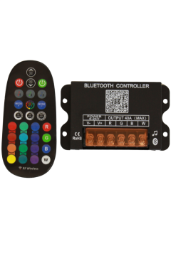 5-24 Volt 40 Amper RGBW 4 Kanallı Led Bluetooth Müzik Denetleyicisi RF Kumandalı