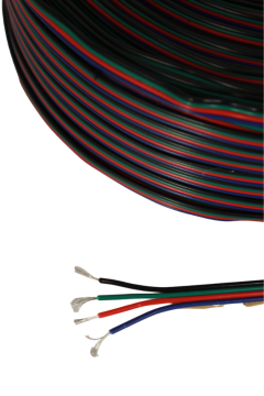4 Pin JST Elektrik Kablosu 4'lü RGB Şerit Led Kablo 3X0,22MM Kalaylı %100 Bakır Kordon Kablo 100M