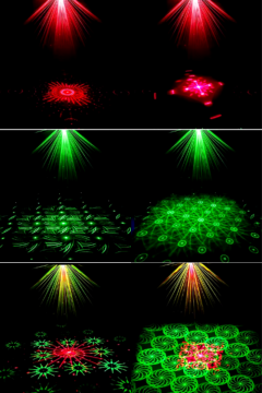 Mini Lazer Sahne Işığı Müziğe Sese Duyarlı Uzaktan Kumandalı RGB Disko Lazer Projektör Led Işık