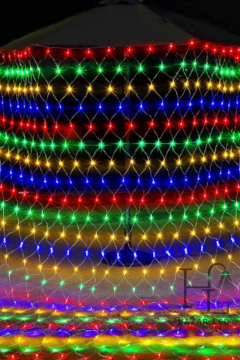 Ağ Led Işık 3x3 File Ağ Perde Led Işık RGB Animasyonlu Eklemeli Örümcek Ağı Işığı Yılbaşı Süsü
