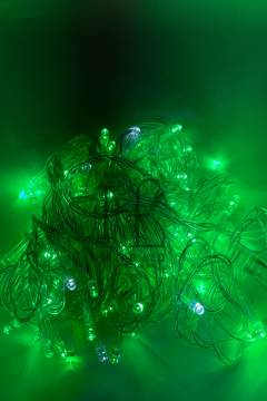 10 Metre Yeşil Beyaz Flaşlı İp Led Eklenebilir IP20 İç Mekan Dekoratif Led Işık Yılbaşı Süsü