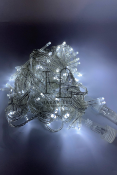 10 Metre Beyaz İçinde Beyaz Flaşlı İp Led Eklenebilir IP20 İç Mekan Dekoratif Led Işık Yılbaşı Süsü