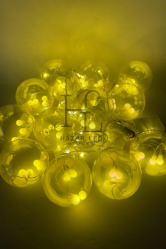 3M Top Perde Led Işık Gün Işığı 8 Fonksiyonlu Eklenebilir Küre Toplu Ampul Dekoratif Led Işık Yılbaşı Süsü