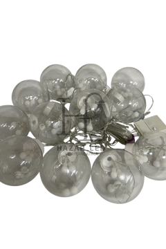3M Top Perde Led Işık Gün Işığı 8 Fonksiyonlu Eklenebilir Küre Toplu Ampul Dekoratif Led Işık Yılbaşı Süsü