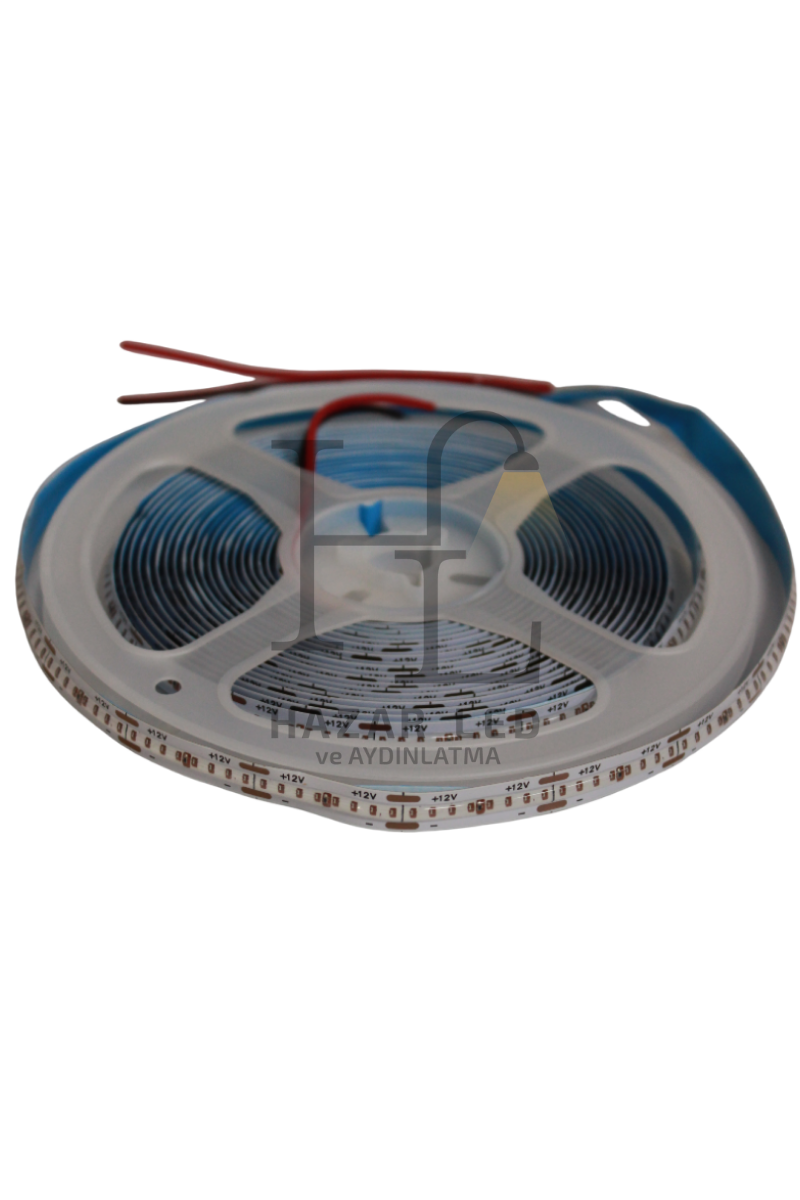 12V 8MM 320 Ledli Esnek Cob Şerit Led Mavi IP20 5 Metre