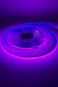 12V 8MM 320 Ledli Esnek Cob Şerit Led Mor IP20 5 Metre