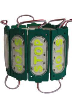 12 Volt 6 Watt Yeşil Stop Yazılı Animasyonlu Çakar Modül Led (5 Adet)