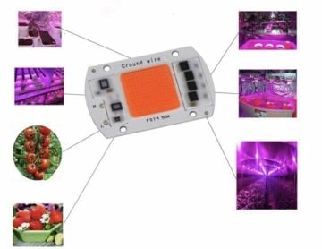 220V 50W Grow Led Full Spectrum Cob Led (Bitki Yetiştirme Ledi)