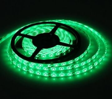 12 Volt 3 Çipli 5050 Dış Mekan IP65 Yeşil Şerit Led M/60 Led 5 Metre