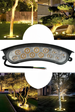12 Watt Bahçe Armatürü Led Palmiye Ağaç ve Sütun Aydınlatma IP68 Dış Mekan Bahçe Aydınlatma Beyaz