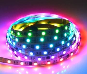 12 Volt WS2811 ARGB Adreslenebilir Pixel Şerit Led IP20 Metrede 60 Led (1 Metre)