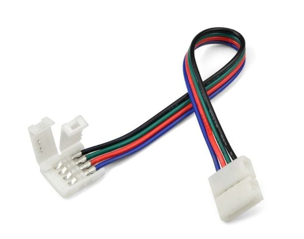 RGB Şerit Led İçin İki Yönlü Hızlı Konnektör Kablo 4 Pin (5 Adet)