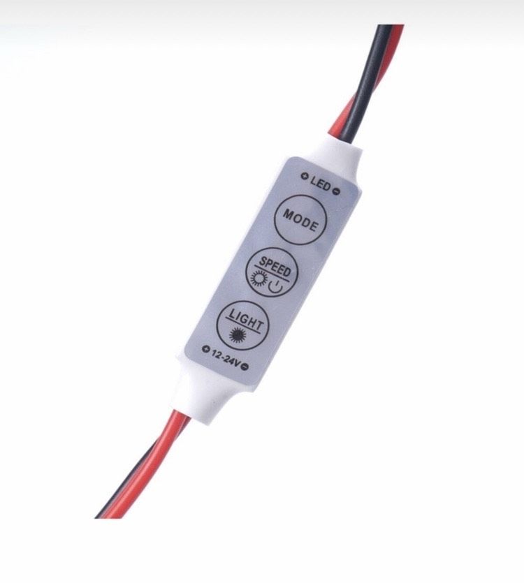 5-24 Volt 3 Tuşlu Mini Dimmer Flaşör Led Animasyon Devresi
