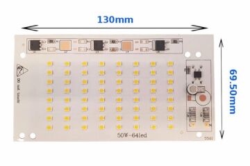 220 Volt 50 Watt SMD 2835 Ledli Hazır Projektör Ledi Beyaz Hazır Projektör PCB