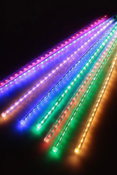 8 Tüp RGB Meteor Led Işık Yağmur Işıkları Eklenebilir IP65 Dış Mekan Dekoratif Yılbaşı Süsü