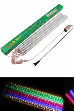 8 Tüp RGB Meteor Led Işık Yağmur Işıkları Eklenebilir IP65 Dış Mekan Dekoratif Yılbaşı Süsü