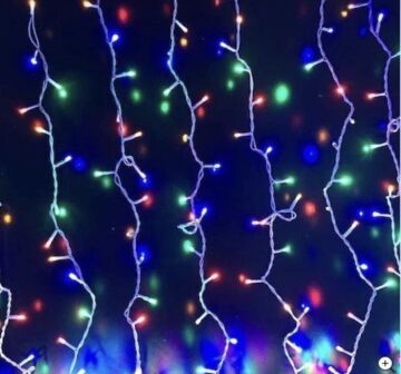 10 Metre Eklenebilir Mercekli Şeffaf Kablolu RGB Led Dekoratif Yılbaşı Süsü