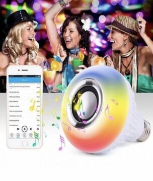 Bluetooth Hoparlörlü Kumandalı Rgb Akıllı Led Ampul