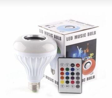 Bluetooth Hoparlörlü Kumandalı Rgb Akıllı Led Ampul