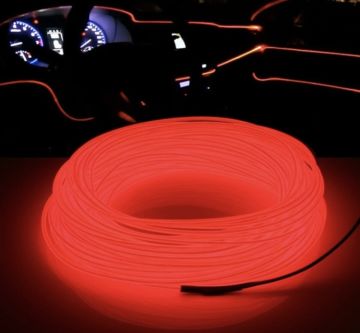 Araç İçi Neon Şerit Led 3 Metre Kırmızı (Torpido Ledi)