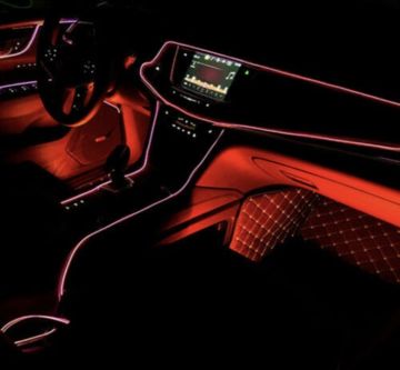 Araç İçi Neon Şerit Led 3 Metre Kırmızı (Torpido Ledi)