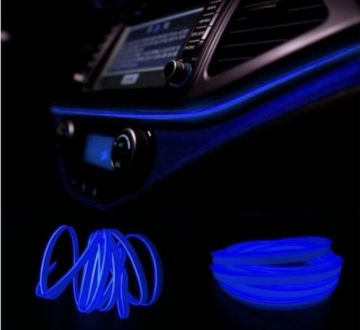 Araç İçi Neon Şerit Led 3 Metre Mavi (Torpido Ledi)