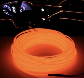 Araç İçi Neon Şerit Led 3 Metre Turuncu (Torpido Ledi)