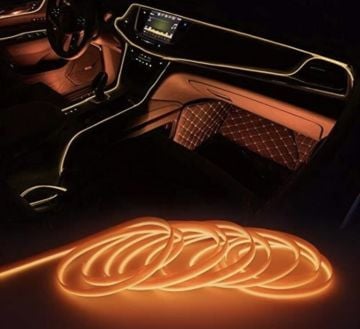 Araç İçi Neon Şerit Led 3 Metre Turuncu (Torpido Ledi)