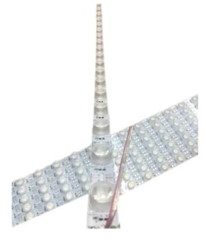 12 Volt 18 Ledli Lensli Alüminyum Bar Led Beyaz
