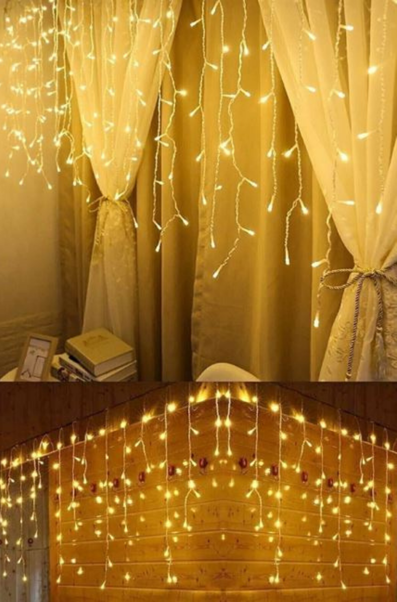 Saçak Led 4.5 Metre 100 Ledli 16 Saçaklı Perde Led Gün Işığı