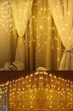 Saçak Led 4.5 Metre 100 Ledli 16 Saçaklı Perde Led Gün Işığı
