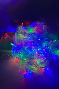 4.5 Metre Saçak Led 96 Ledli 16 Saçaklı Eklenebilir Kelebek Fonksiyonlu RGB Dekoratif Led Işık Yılbaşı Süsü