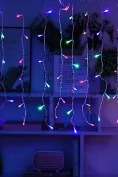 4.5 Metre Saçak Led 96 Ledli 16 Saçaklı Eklenebilir Kelebek Fonksiyonlu RGB Dekoratif Led Işık Yılbaşı Süsü