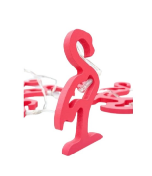 Dekoratif Ahşap Flamingo Led Işık 2 Metre Pilli Led Işık Aydınlatma Gün Işığı