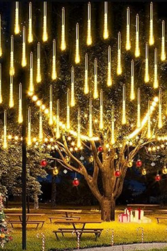 8 Tüp Gün Işığı Meteor Led Işık Yağmur Işıkları Eklenebilir IP65 Dış Mekan Dekoratif Yılbaşı Süsü
