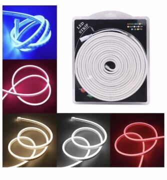 12 Volt 6x12 MM Beyaz Esnek Neon Led (5 Metre)