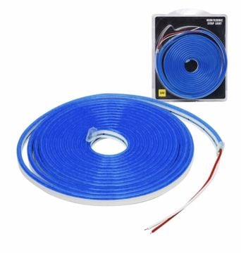 12 Volt 6x12 MM Mavi Esnek Neon Led (5 Metre)