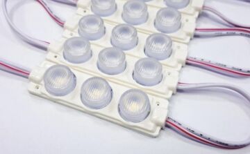 12 Volt 3’lü Lensli 3 Watt 3030 Reklamcı Modül Beyaz (10 Adet)