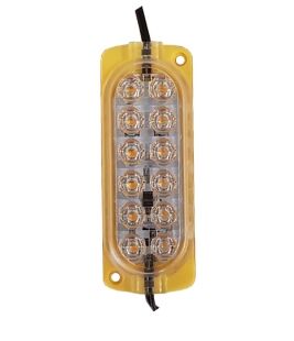 12 Volt 12 Ledli 2.4 W Düz Flashsız Modül Sarı (10 Adet)