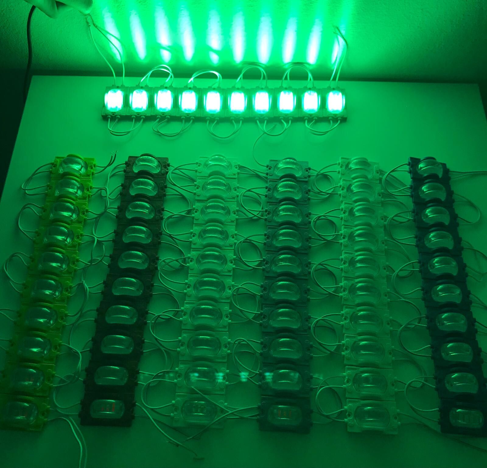 12 Volt Dar Açılı Modül Led Yeşil (5 Adet)