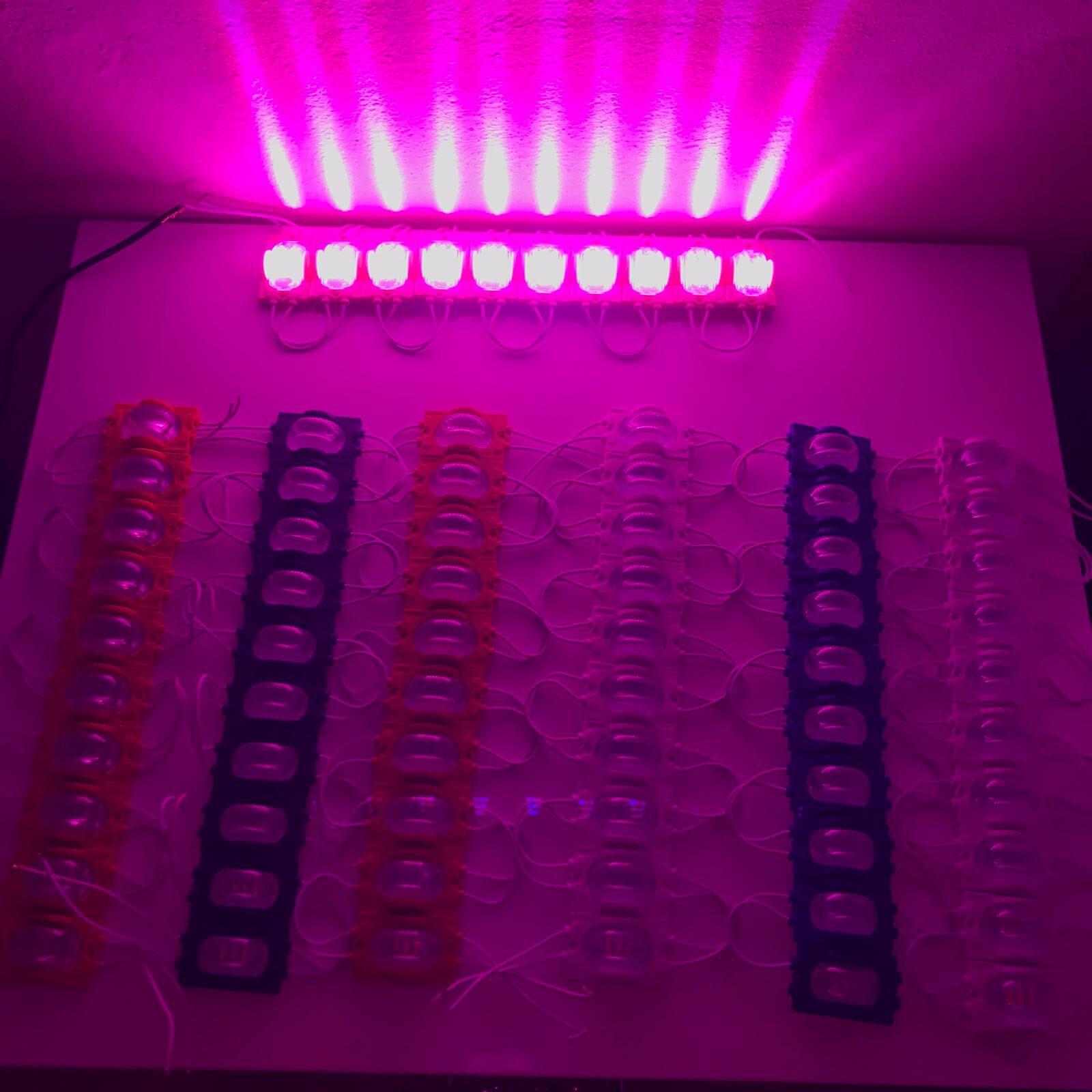 12 Volt Dar Açılı Modül Led Pembe (5 Adet)