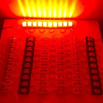 12 Volt Dar Açılı Modül Led Kırmızı (5 Adet)