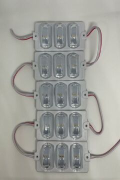 12 Volt Dar Açılı 3'lü Modül Led RGB (5 Adet)