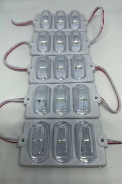 12 Volt Dar Açılı 3'lü Modül Led RGB (5 Adet)