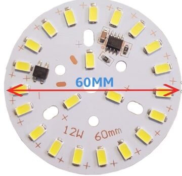 220 Volt 12 Watt SMD 5630 Ledli Hazır Led Modül 60 MM Beyaz (3 Adet)