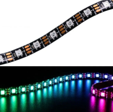 5V Adreslenebilir WS2812B ARGB Pixel Şerit M:60 Led 1M Magic Led