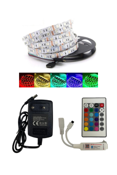 Tuya Destekli Bluetooth Kontrollü RGB Şerit Led Set 5M